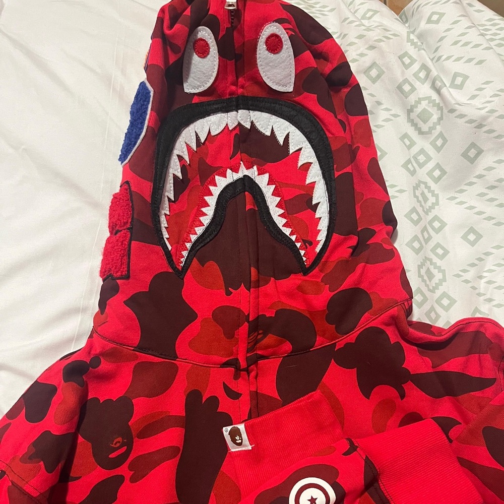 Red Camo Shark Hoodie